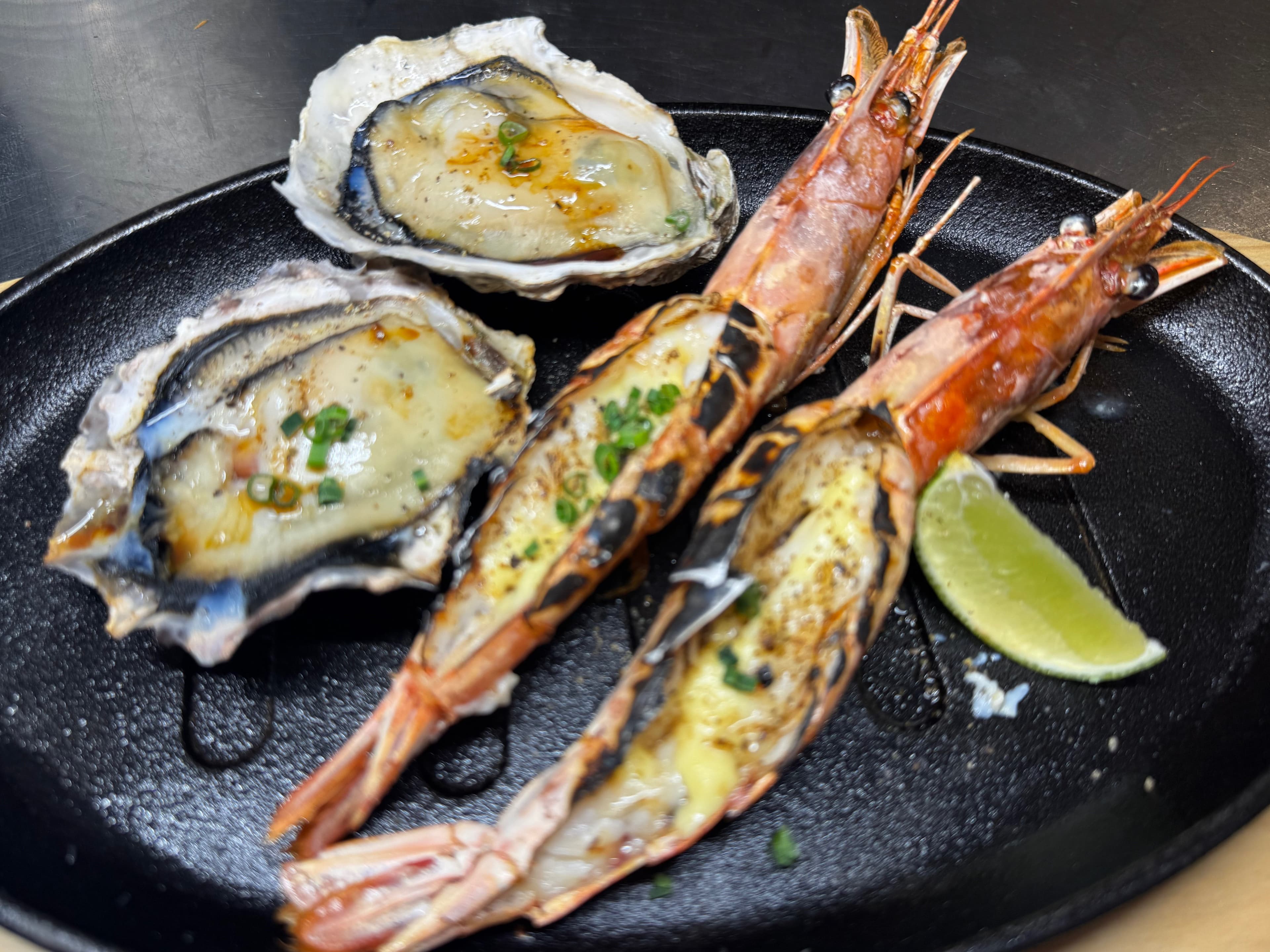 Grill-Gambas & Austern